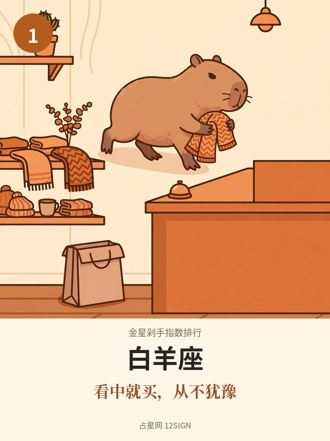 金星剁手指数排行 1/12
