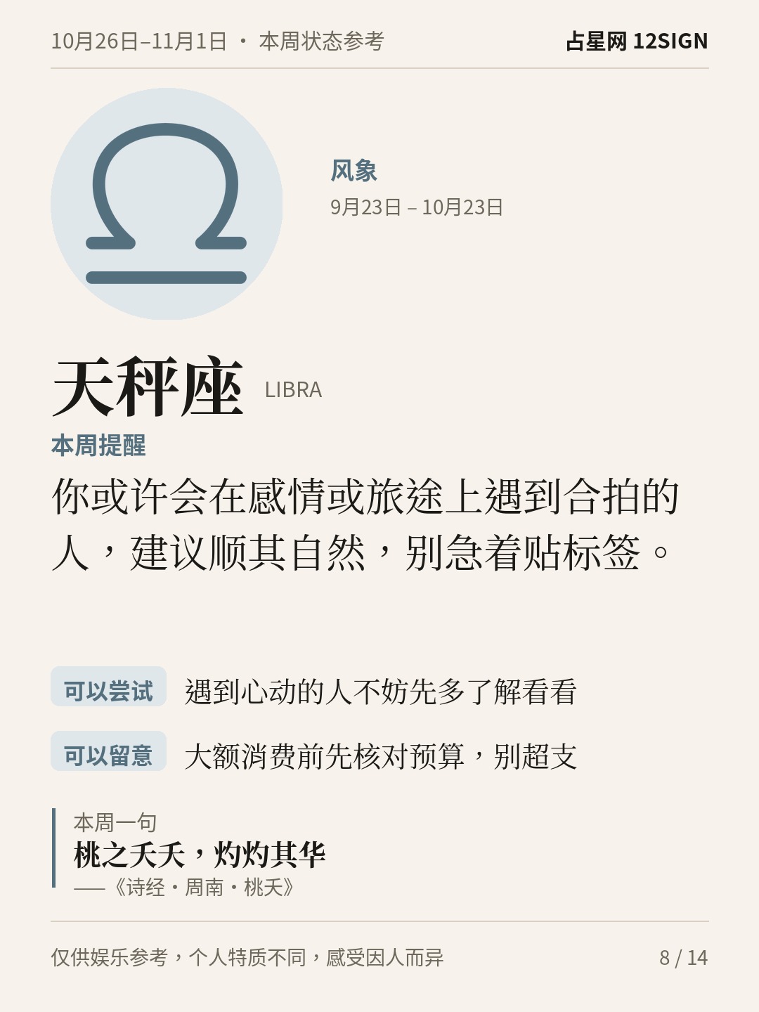 10月26日–11月1日三星巡天｜本周状态参考 8/14